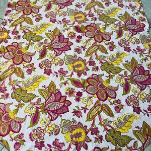 Zina Vazi Pale Pink Floral Oval Tablecloth